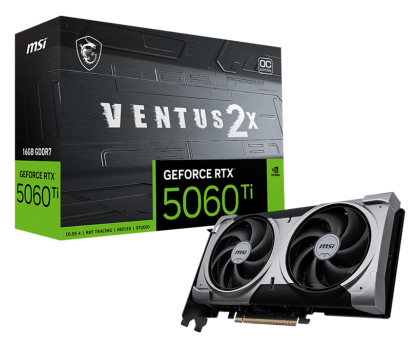 Karta graficzna MSI GeForce RTX 5060 Ti Ventus 2X OC Plus 16GB GDDR7 DLSS4